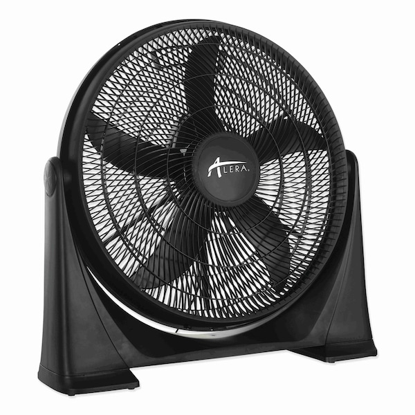 Alera 20" Super-Circulator 3-Speed Tilt Fan, Plastic, Black - FAN203