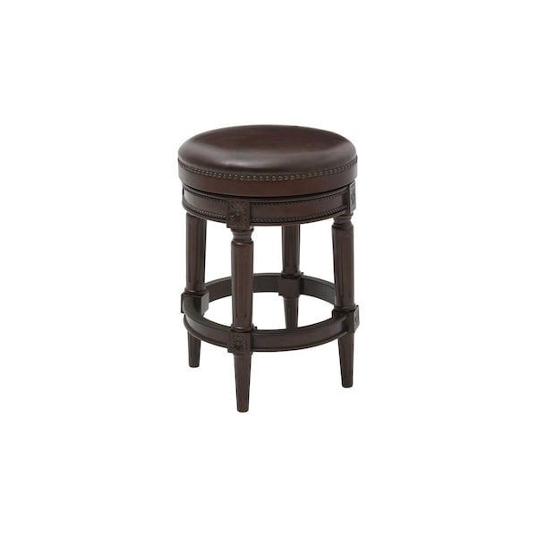 Homeroots Counter Height Stool Distressed Walnut - 25.5 x 18.5 x 18.5 in. - 380061