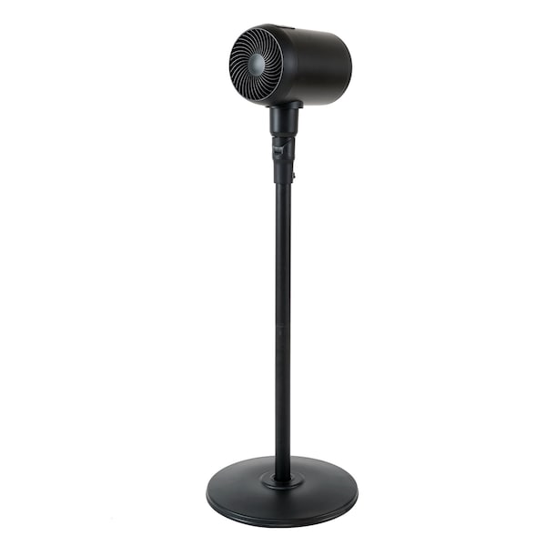 Edendirect 7 in. Metal Drum Jet Fan, Indoor and Outdoor Pedestal Fan, 6-Speed with Remote Control - IR-STANDRETRO7B