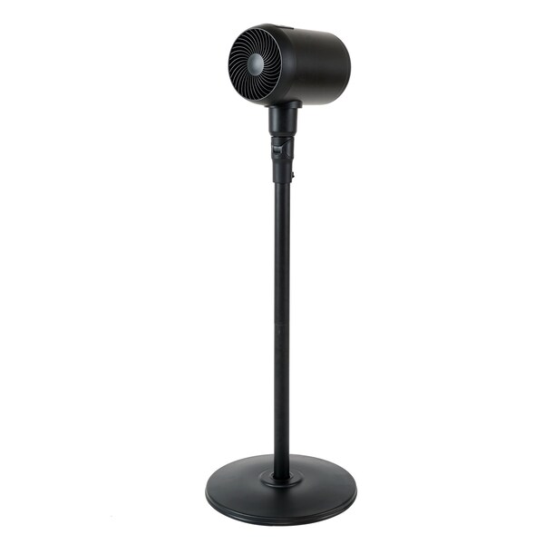 Edendirect 7 in. Metal Drum Jet Fan, Indoor and Outdoor Pedestal Fan, 6-Speed with Remote Control - IR-STANDRETRO7B