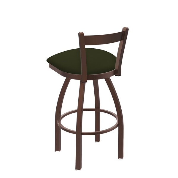 Holland Bar Stool Co 25" Low Back Swivel Counter Stool, Bronze Finish, Canter Pine Seat - 82125BZ010