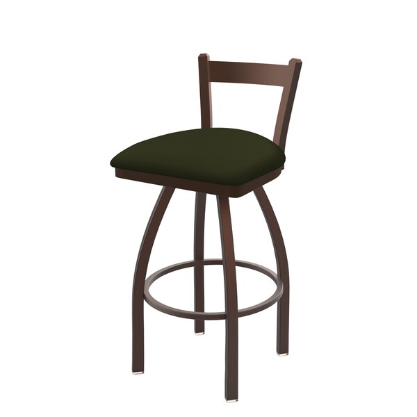 Holland Bar Stool Co 25" Low Back Swivel Counter Stool, Bronze Finish, Canter Pine Seat - 82125BZ010