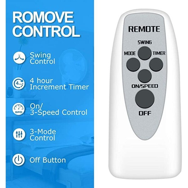 Simple Deluxe Heavy Duty Quiet Stainless 16-Inch Digital Wall Mount Oscillating Fan w/ Remote - HIFANXWALLDIGIT16