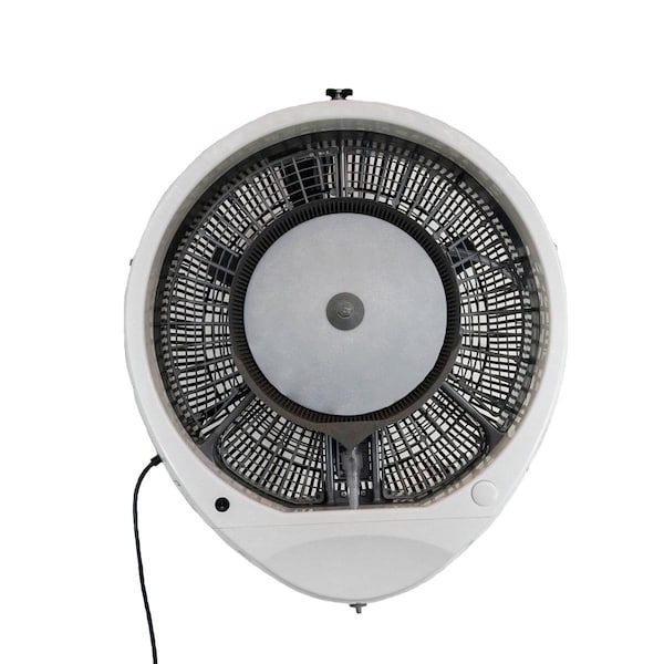 Ecojet 030102 Cyclone Wall Mount Misting Fan, White - Cools up to 800 sq ft. - LVP-030102