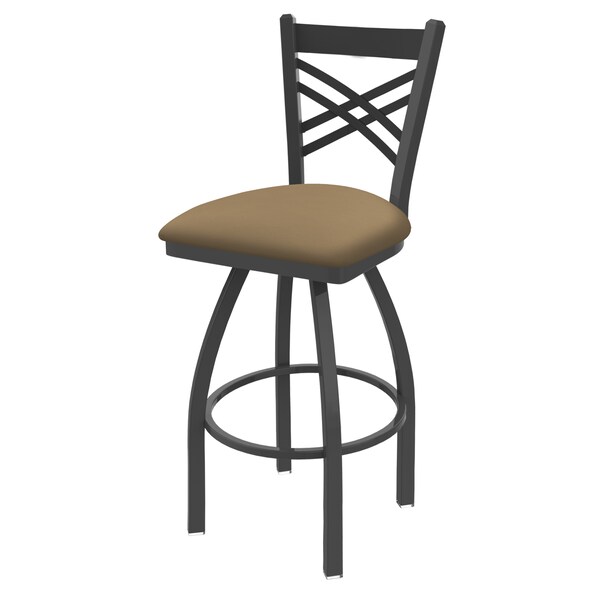 Holland Bar Stool Co 25" Swivel Counter Stool, Pewter Finish, Canter Sand Seat - 82025PW013