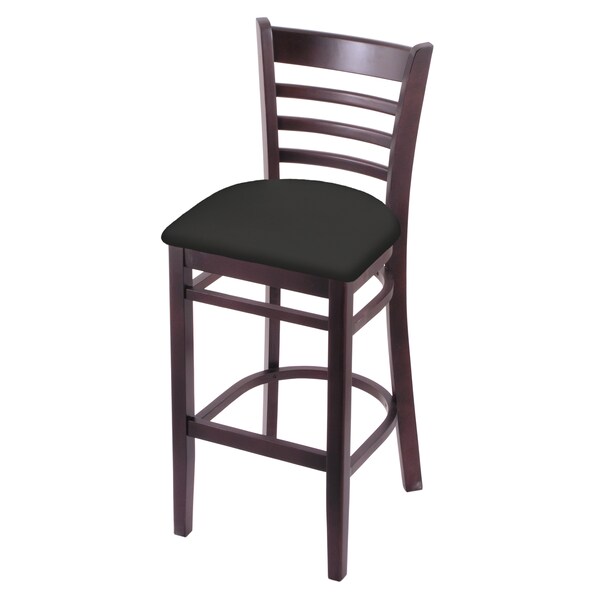 Holland Bar Stool Co 25" Counter Stool, Dark Cherry Finish, Canter Iron Seat - 314025DC008