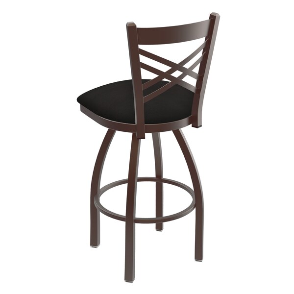 Holland Bar Stool Co 25" Swivel Counter Stool, Bronze Finish, Canter Espresso Seat - 82025BZ003
