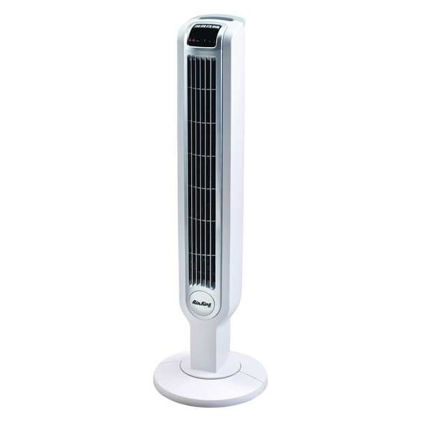 Air King 3-1/2" Blade Dia Tower Fan, Oscillating, 3 Speeds, 120VAC, Remote Control - 9210
