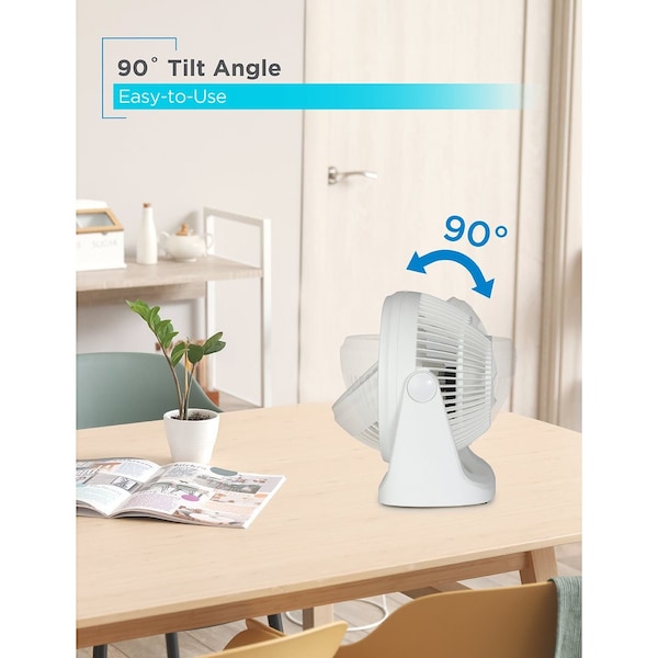 Black & Decker Turbo Desk Fan, Electric Portable 7'' Table Fan - BFTU107