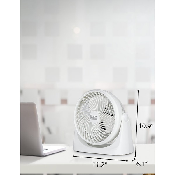 Black & Decker Turbo Desk Fan, Electric Portable 7'' Table Fan - BFTU107