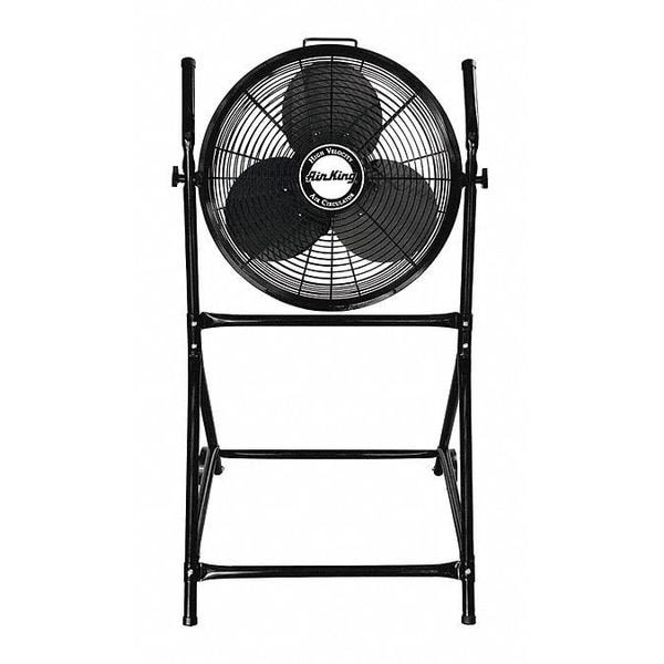 Air King 20" Blade Dia Air King 18 Roll About Fans, 1 Speeds, Black, 9 Feet Cord Steel Frame - 9219