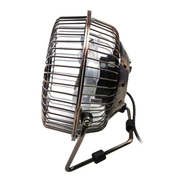 Maxx Air 4 in. Blade Dia Desk Fan, Table Fan, Portable Fan, USB Fan, Non-Oscillating, 1 Speeds, Copper - HVDF4UPS