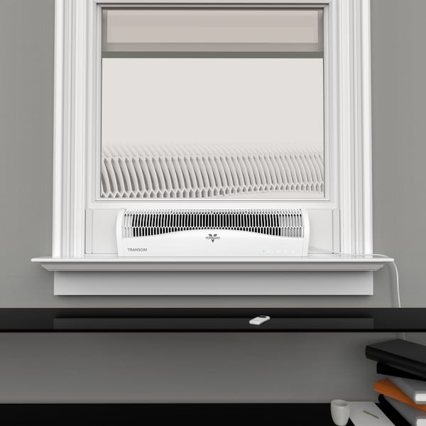 Vornado Vornado Transom 7.16 in. H 4 speed Electronically Reversible Window Fan Remote Control - FA1-0136-43