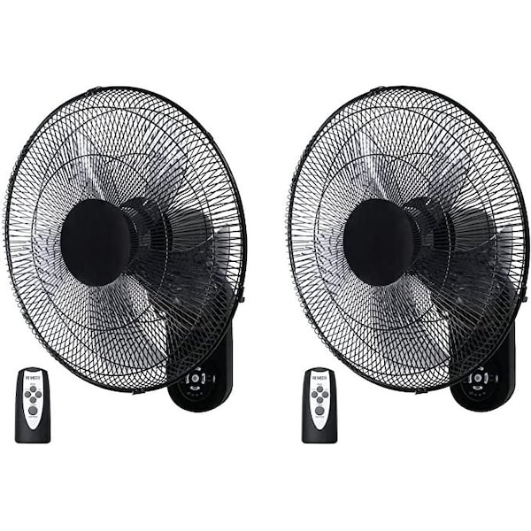 Ipower 18 Inch Wall Mount Fan with Remote Control, 2-pack, 2PK - HIFANXWALL18BRCX2
