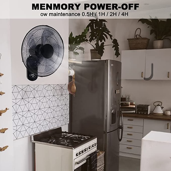 Ipower 18 Inch Wall Mount Fan with Remote Control, 2-pack, 2PK - HIFANXWALL18BRCX2