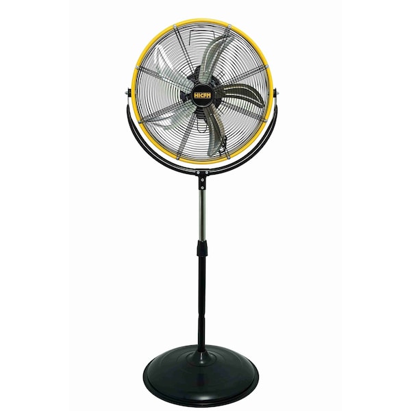 Edendirect 20 in. 3 Speeds High Velocity Pedestal Fan in Yellow with Powerful 1/5 Motor - IR-FANPD20A