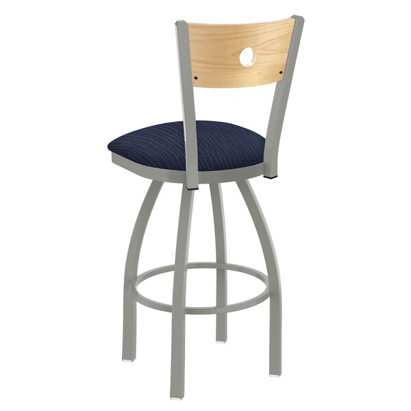 Holland Bar Stool Co 25" Swivel Counter Stool, Nickel Finish, Nat Back, Graph Anchor Seat - 83025ANNATMPLB014