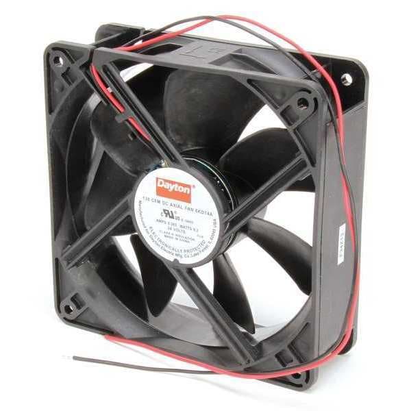 Dayton Axial Fan, Square, 24V DC, - Phase, PBT Plastic, 4 11/16 in W. - 6KD74