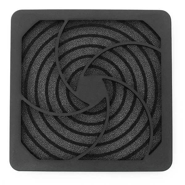 Dayton 4-7/8 in H x 4-7/8 in W Compact Axial Fan Filter and Guard Assembly, 7/16 in D, 45 PPI Rating - 31CC66