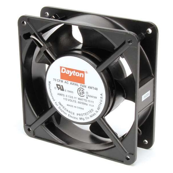 Dayton Axial Fan, Square, 115V AC, 1 Phase, Cast Aluminum, 4 11/16 in W. - 4WT48