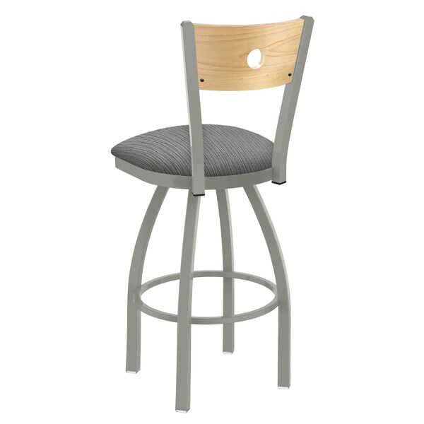 Holland Bar Stool Co 25" Swivel Counter Stool, Nickel Finish, Nat Back, Graph Seat - 83025ANNATMPLB020
