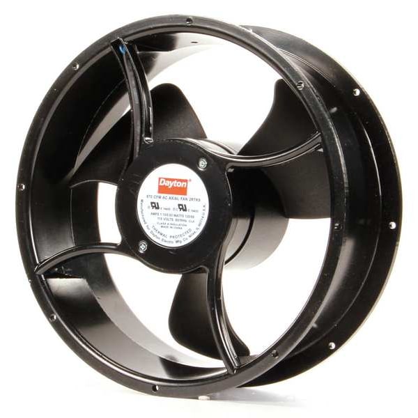 Dayton Standard Round Axial Fan, Round, 115V AC, 1 Phase, Aluminum, 10" W. - 2RTK9