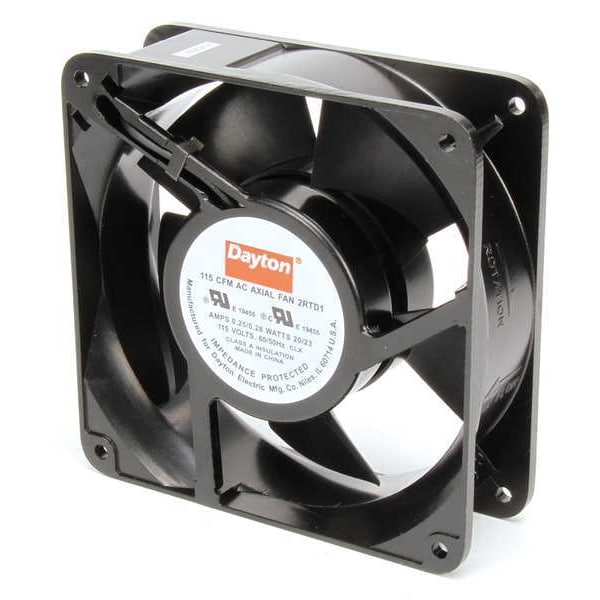 Dayton Axial Fan, Square, 115V AC, 1 Phase, Aluminum, 4 11/16 in W. - 2RTD1