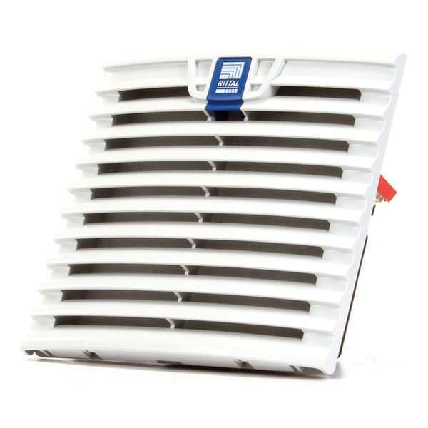 Rittal Axial Fan, Square, 115V AC, 1 Phase, PBT Plastic, 8 in W. - 3239110