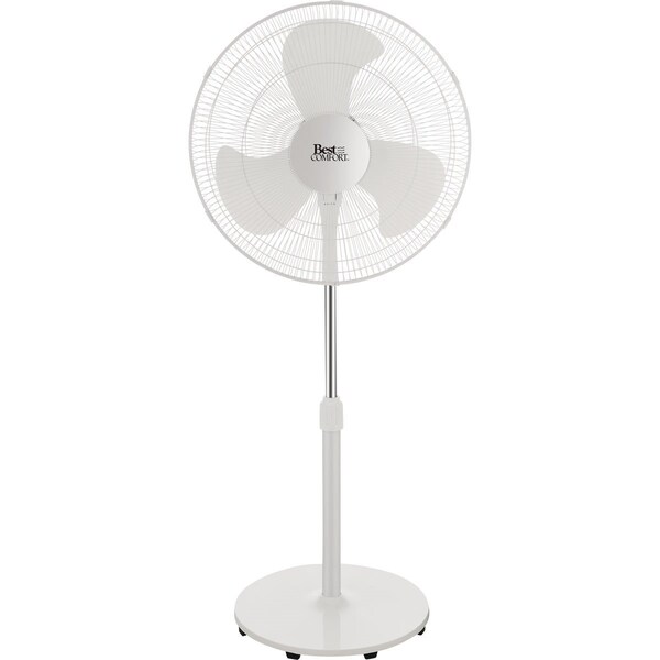 Best Comfort 18 In. 3-Speed 30 In. to 36 In. H. Oscillating Pedestal Fan - FS45-19M