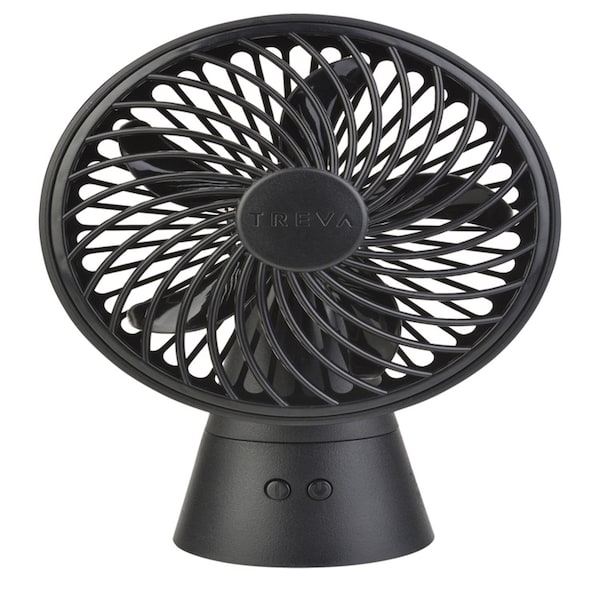Treva Treva 5 in. H X 5 in. D 3 speed Oscillating Rechargeable Fan - FD05035