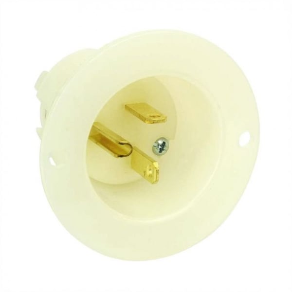 Superior Electric Straight Flanged Inlet 3 Wire, 20 Amps, 125V, NEMA 5-20P - YGF129