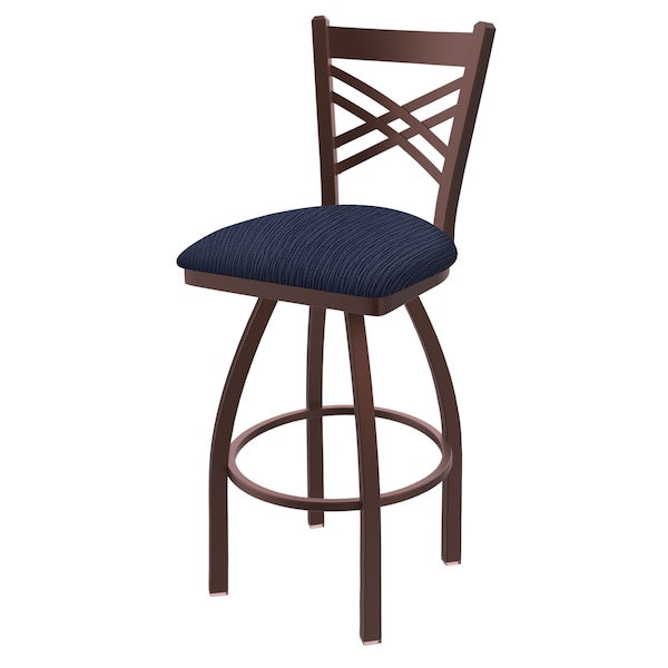 Holland Bar Stool Co 25" Swivel Counter Stool, Bronze Finish, Graph Anchor Seat - 82025BZ014