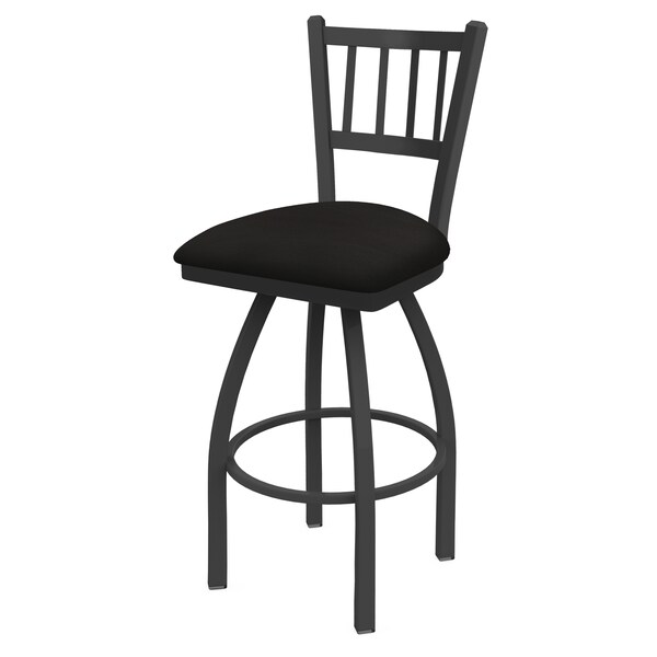 Holland Bar Stool Co 25" Swivel Counter Stool, Pewter Finish, Canter Espresso Seat - 81025PW003