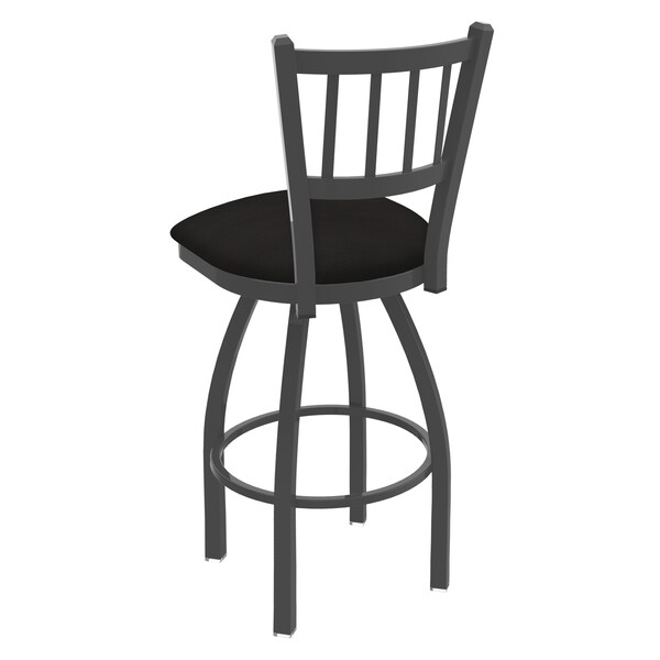 Holland Bar Stool Co 25" Swivel Counter Stool, Pewter Finish, Canter Espresso Seat - 81025PW003