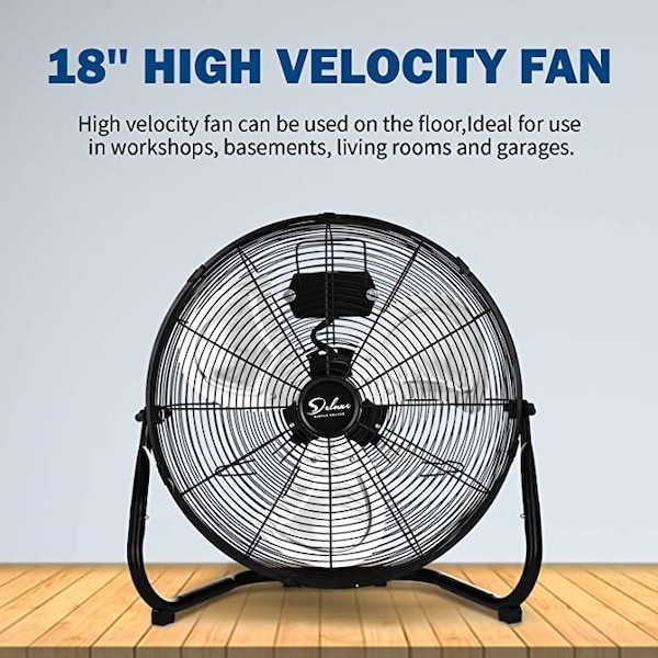 Simple Deluxe 18 inch Floor Fan, 2 Pack, 2PK - HIFANXFLOOR18X2