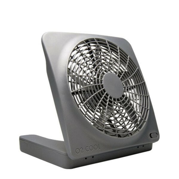 Treva/O2Cool 10" Blade Dia Compact Fan, 2 Speeds, Gray, Plug-in with the AC adapter - FD10101A
