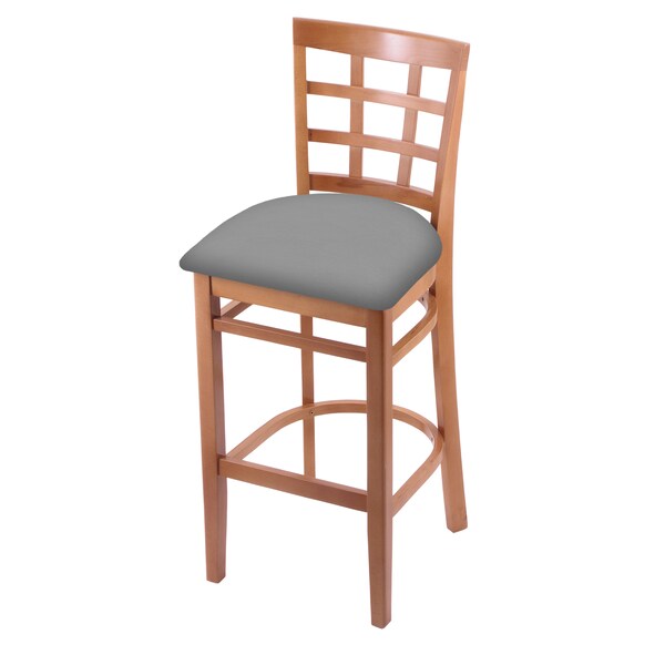 Holland Bar Stool Co 25" Counter Stool, Medium Finish, Canter Grey Seat - 313025MED007