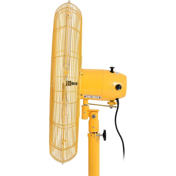 Global Industrial Deluxe Oscillating Pedestal Fan, 30 Diameter, Safety Yellow, 1/2HP, 10000CFM - 652299Y