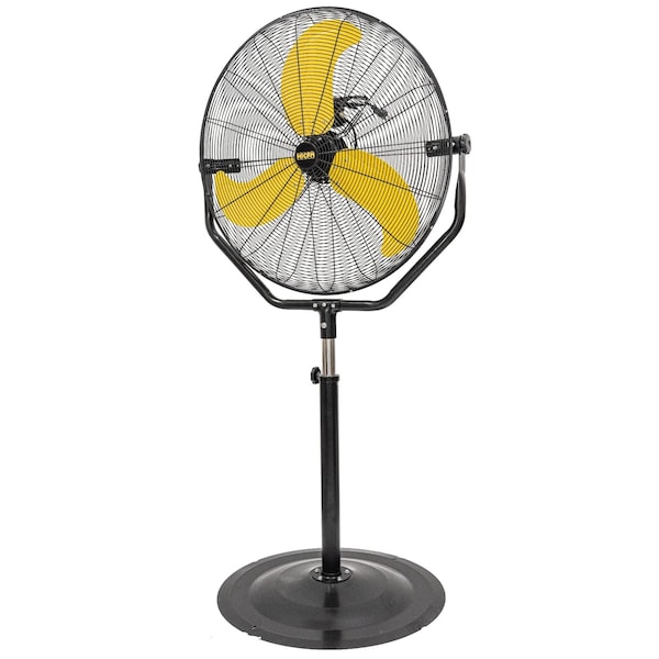 Edendirect 30 in. 3 Speeds Pedestal Fan in Yellow with Powerful 1/3 Motor - IR-FANP30T