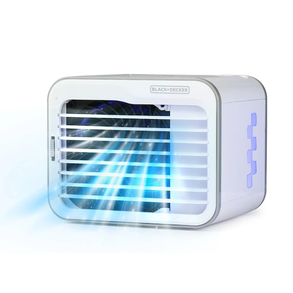 Black & Decker Desktop Air Cooler, Personal Portable Fan, 3-Speeds, Evaporative Air Cooler with 0.5L Water Tank - BDMC10