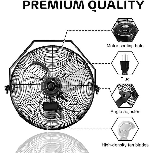 Simple Deluxe 18 inch Wall-Mount Fan 2 Pack, 2PK - HIFANXWALLMOUNT18X2