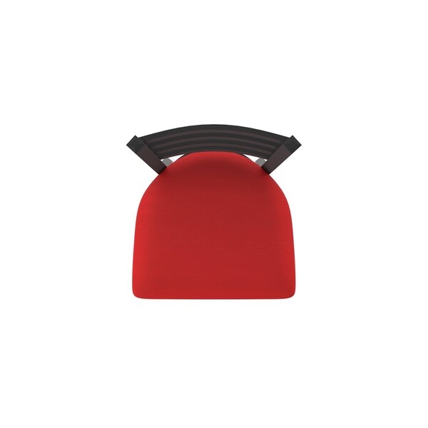 Holland Bar Stool Co 25" Stationary Counter Stool, Black Wrinkle, Canter Red Seat - 40025BW011