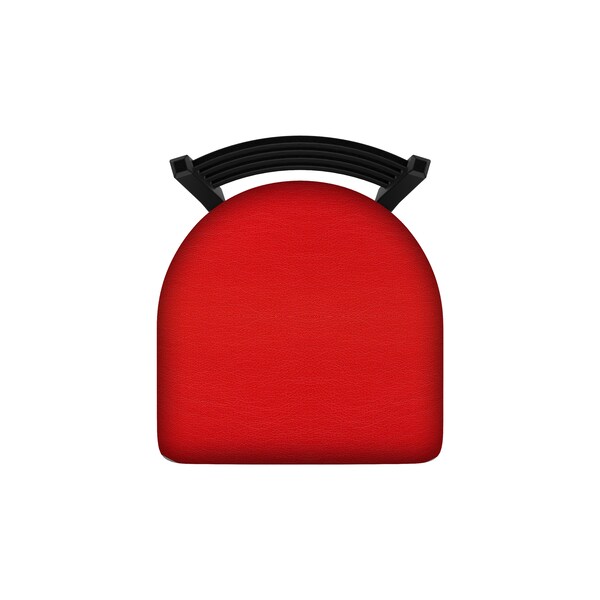 Holland Bar Stool Co 25" Stationary Counter Stool, Black Wrinkle, Canter Red Seat - 40025BW011