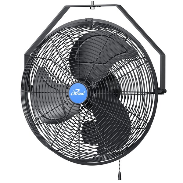 Iliving Black 14 in. Wall Mounted Variable Speed Indoor/Outdoor Weatherproof Fan - ILG8E14-15