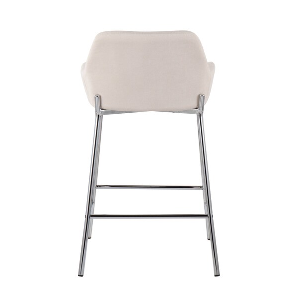 Lumisource Daniella Fixed-Height Counter Stool - Set of 2 PR - B24-DNLA2 CHRMCR2