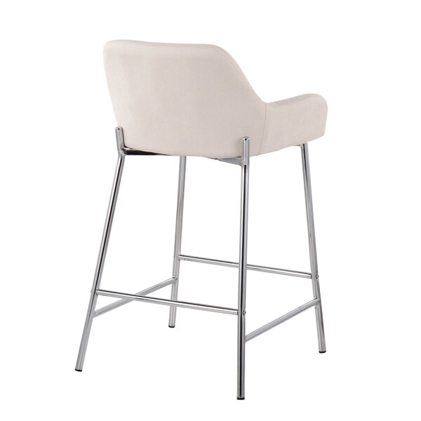 Lumisource Daniella Fixed-Height Counter Stool - Set of 2 PR - B24-DNLA2 CHRMCR2