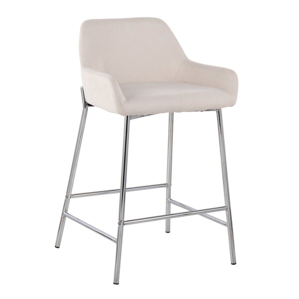 Lumisource Daniella Fixed-Height Counter Stool - Set of 2 PR - B24-DNLA2 CHRMCR2