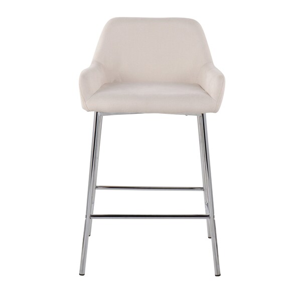 Lumisource Daniella Fixed-Height Counter Stool - Set of 2 PR - B24-DNLA2 CHRMCR2