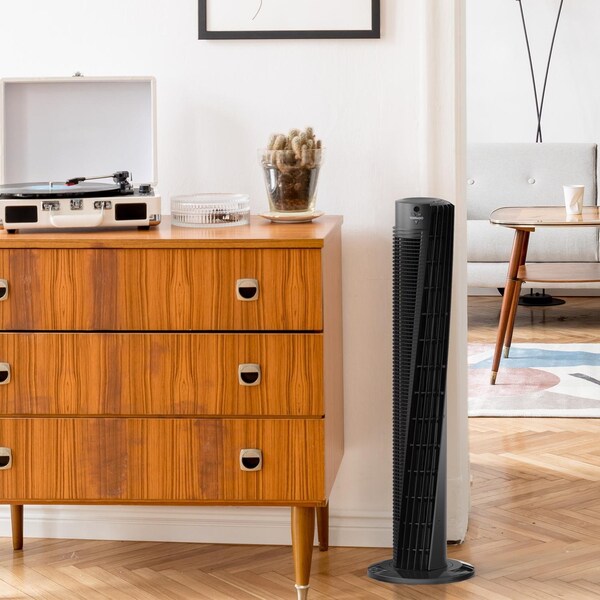 Vorando Vornado OSC73 V-Flow 36.8 in. H 3 speed Oscillating Tower Fan Remote Control - FA1-0202-06