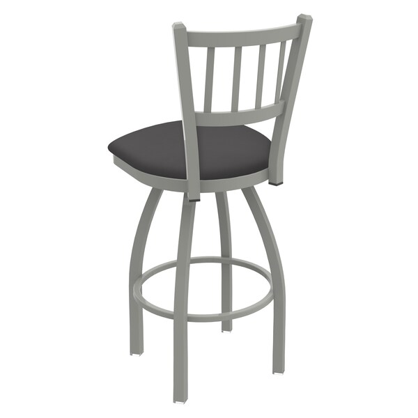 Holland Bar Stool Co 25" Swivel Counter Stool, Nickel Finish, Canter Storm Seat - 82025AN004